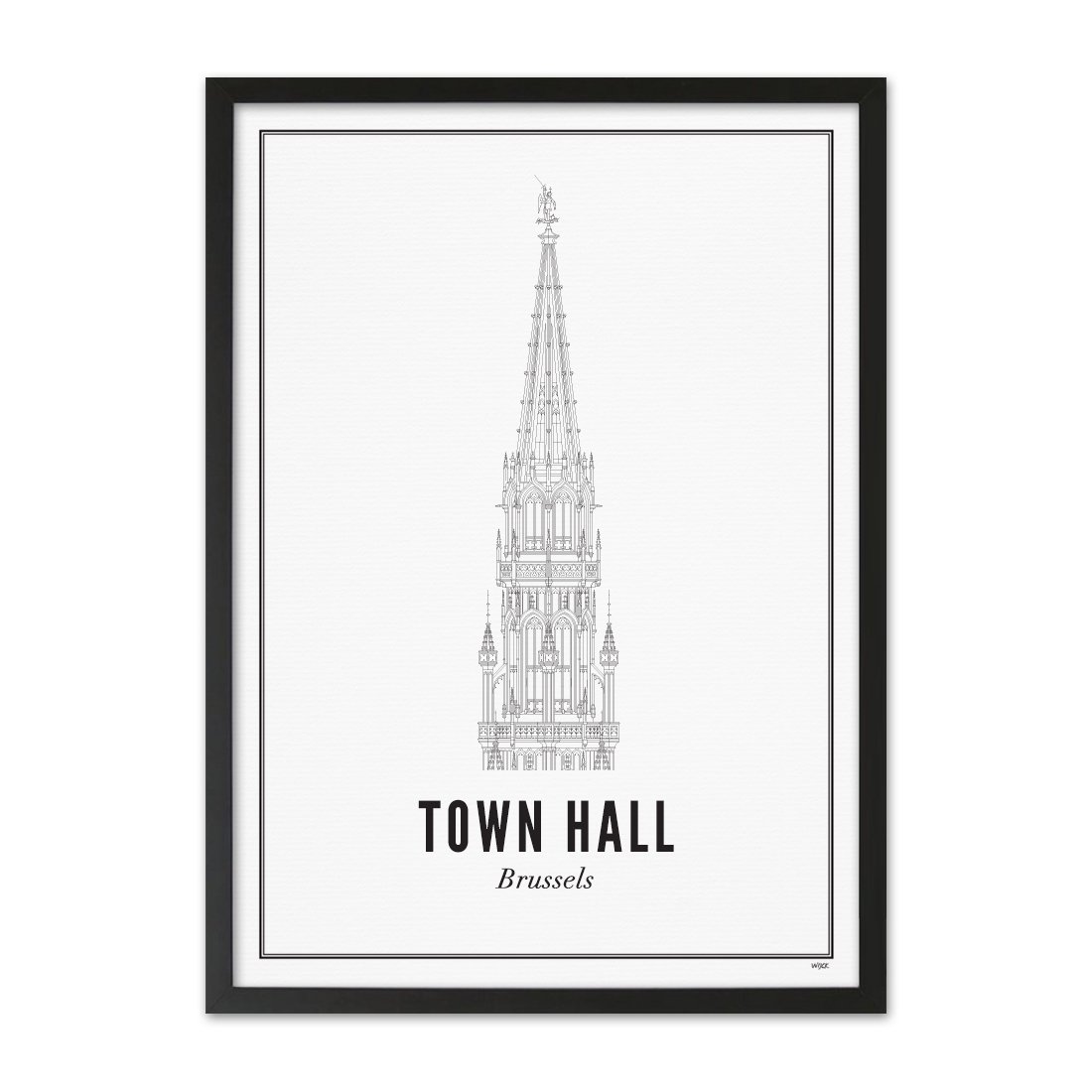 Poster von Brüssel - Rathaus | WIJCK.